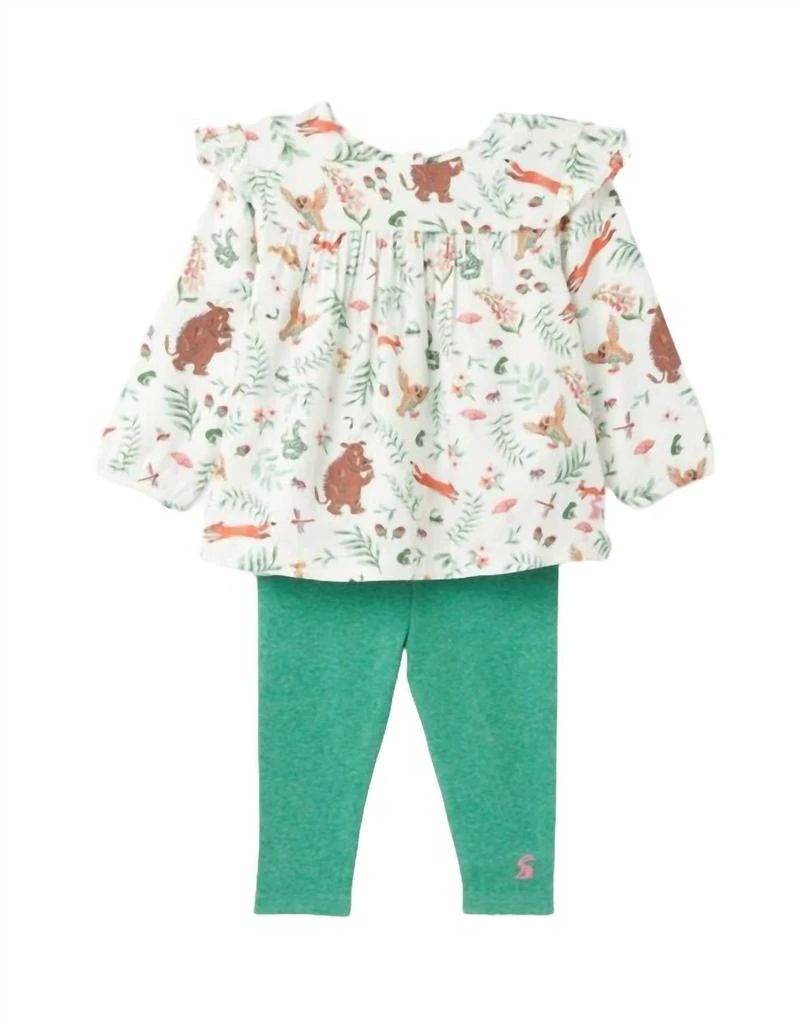 Joules Joules - Sophia Woven Long Sleeved Top With Rib Legging Set 1