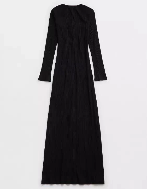 Shop Aerie Long Sleeve Knit Tie Front Maxi Dress on Sale at BeyondStyle   Get 71% Off Aerie Long Sleeve Knit Tie Front Maxi Dress with Limited-Time  Flash Deals, Exclusive Discounts, and