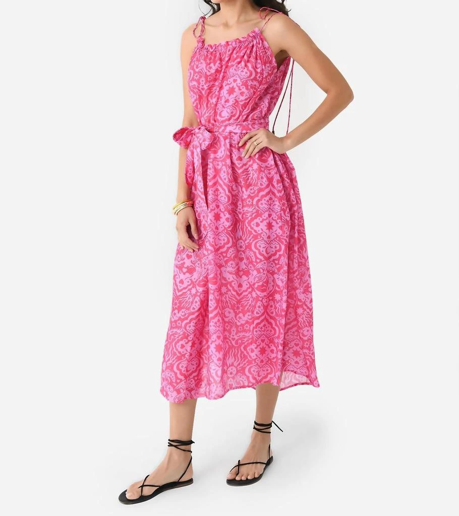 CHUFY Rain Maxi Dress In Stencil Fuchsia 2