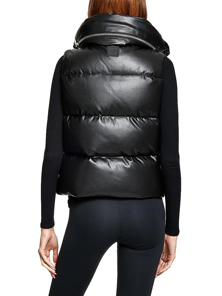 SAM. Arley Vegan Leather Down Puffer Vest 3