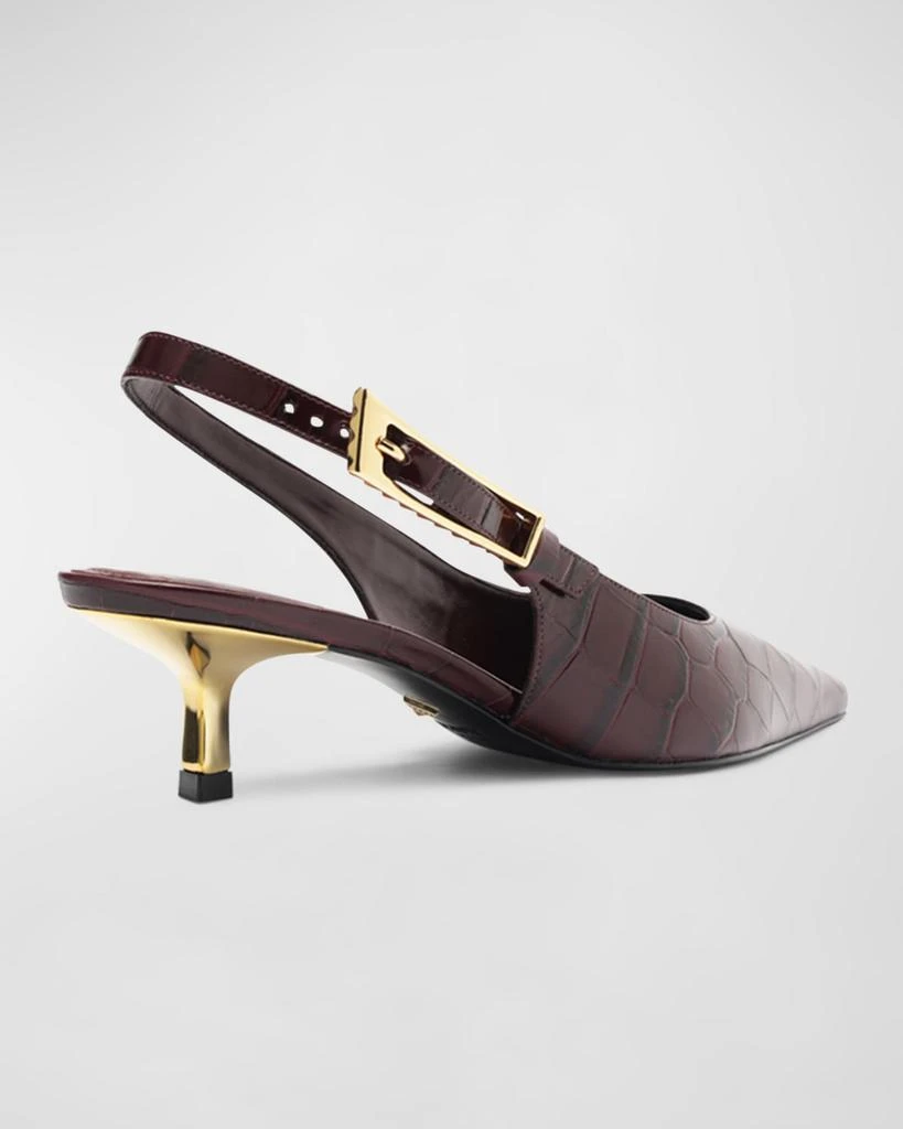 Schutz Ciara Croco Slingback Pumps 3