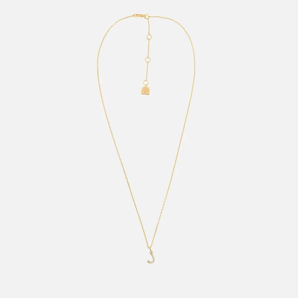 ASTRID & MIYU Initial Pavé 18K Gold-Plated Necklace 1