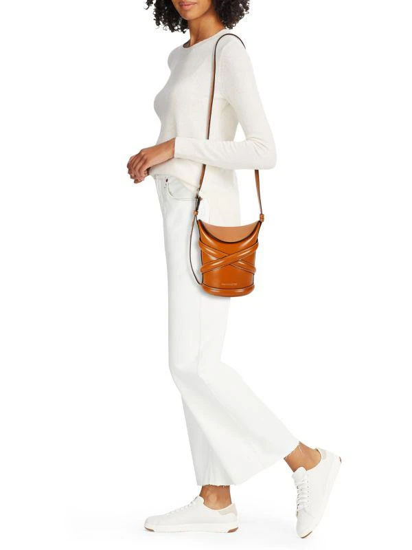 Alexander McQueen Curve Leather Bucket Bag 2