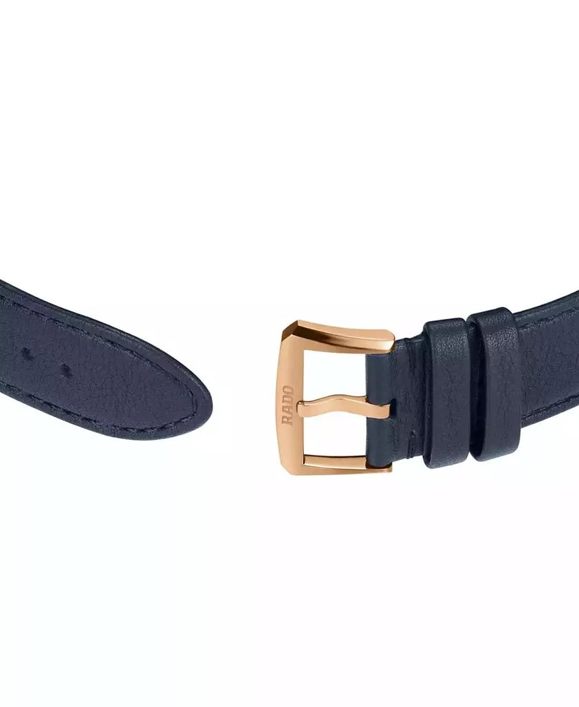Rado Unisex Swiss Automatic Florence Blue Leather Strap Watch 39mm 5