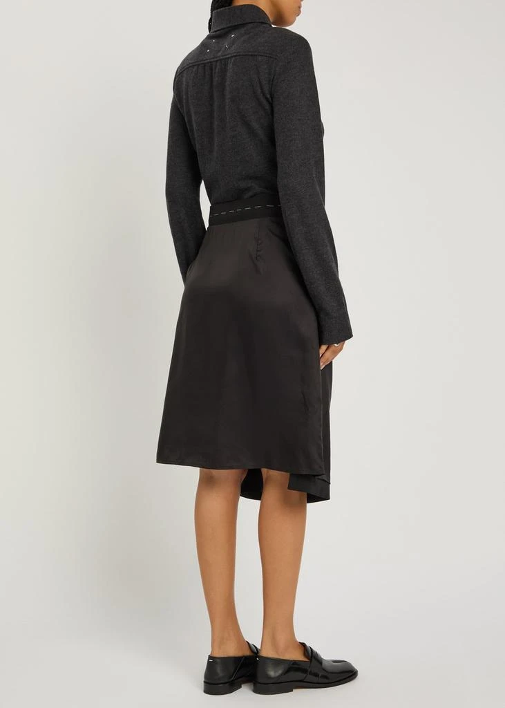 MAISON MARGIELA Wool and shell midi shirt dress 3