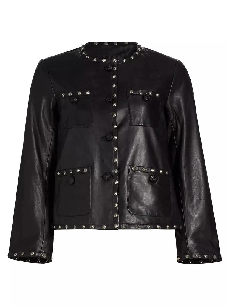 R13 Leather Slouch Studded Jacket 1