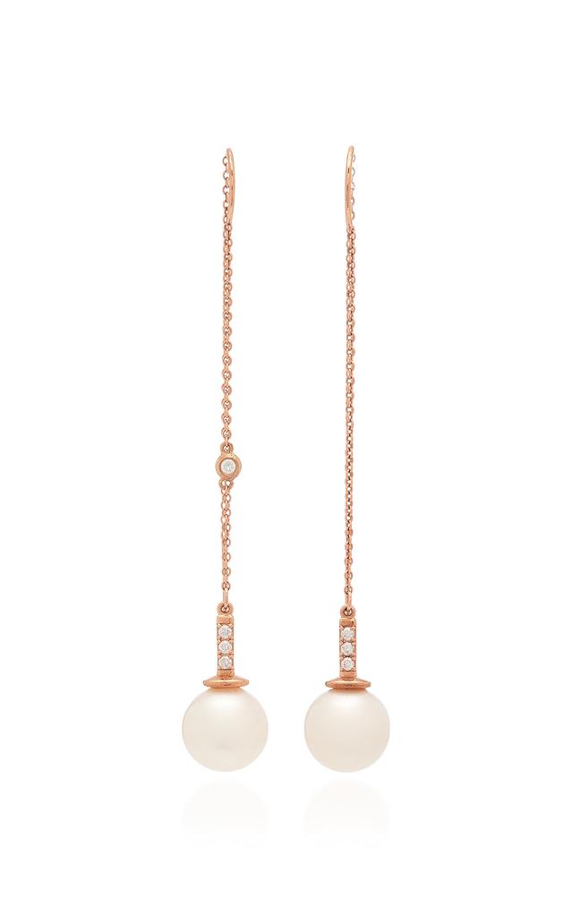 Joie DiGiovanni Joie DiGiovanni - 14K Gold; Diamond and Pearl Earrings - Gold - OS - Moda Operandi - Gifts For Her