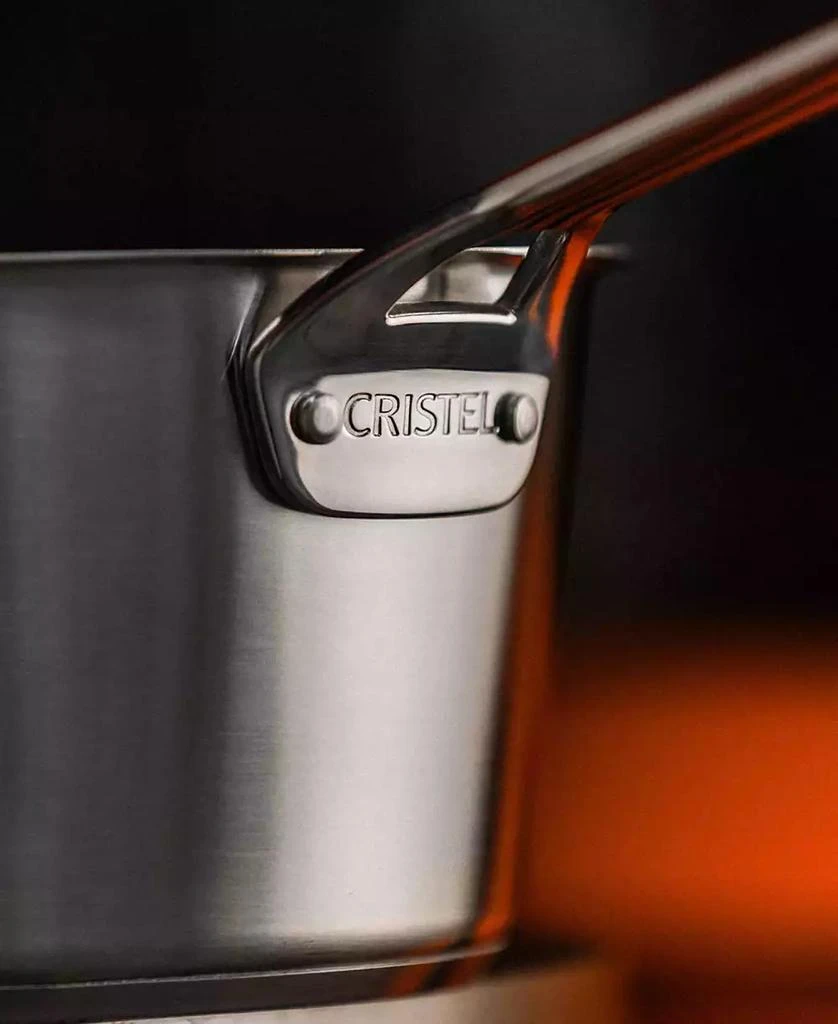 Cristel 1826 3-Piece Stainless Steel Saucepan Set with Glass Lids 6