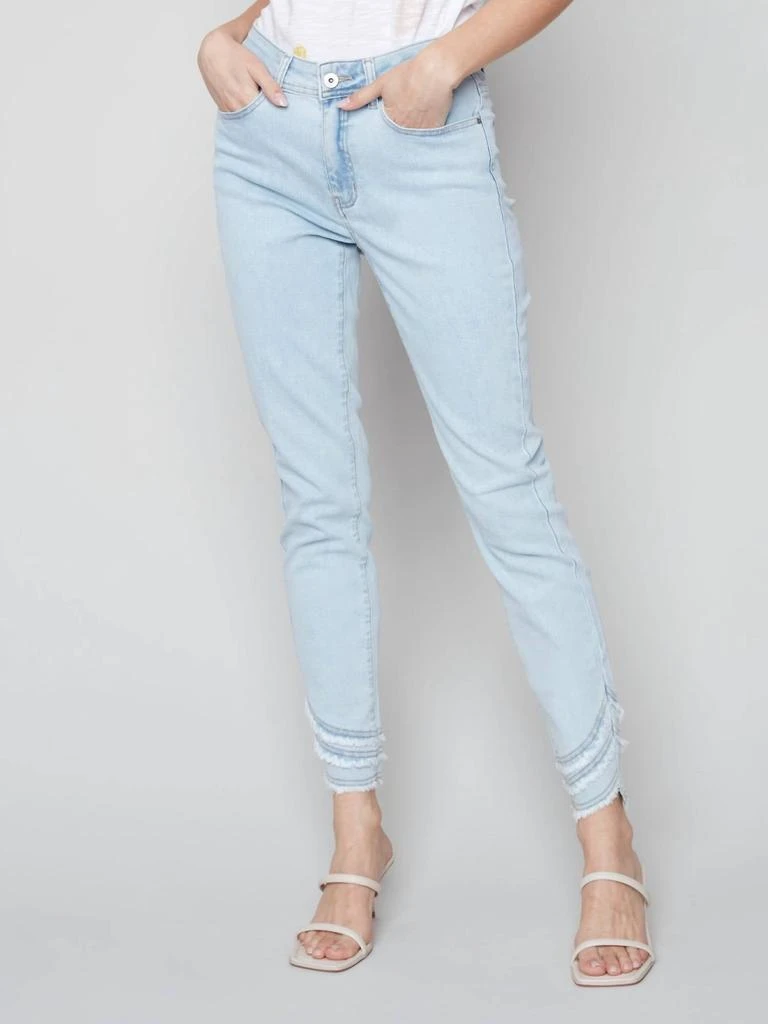 Charlie B Charlie B - Frayed Hem Ankle Jeans 3