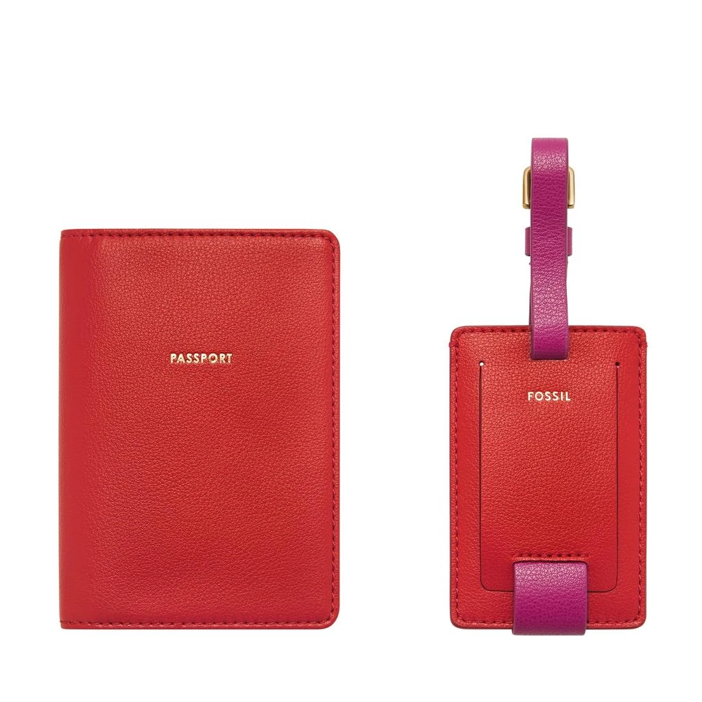 Fossil Women's Sofia Passport Case and Luggage Tag Gift Set 1