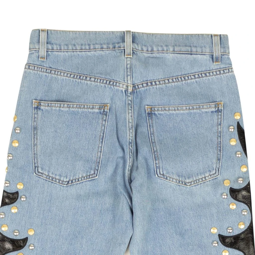 Moschino Jeans With Leather Flame Detail - Blue 4