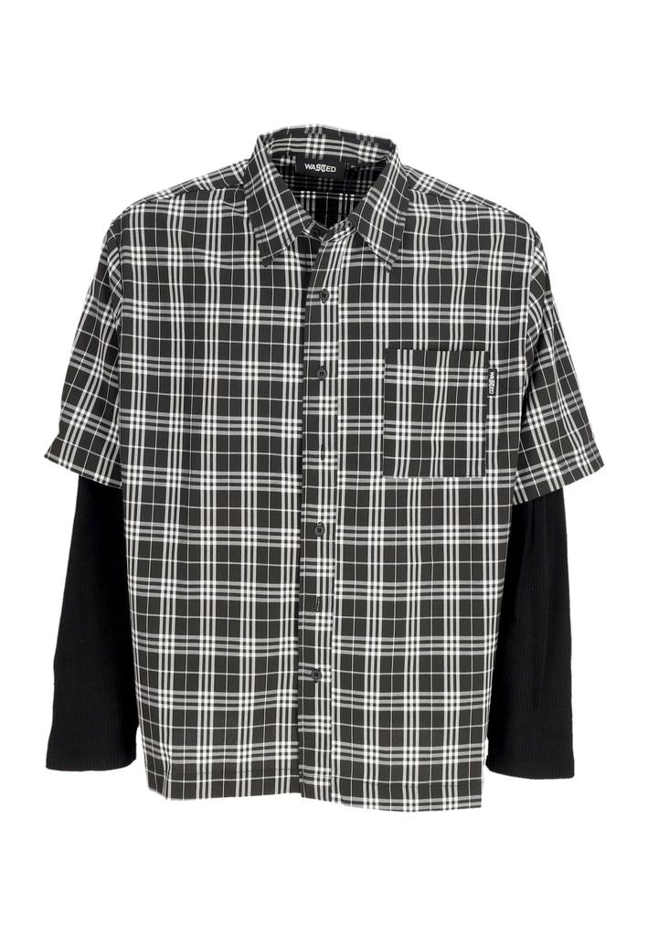 Wasted Paris Shirt Long Sleeve Yard Tartan Shirt Age Black/white