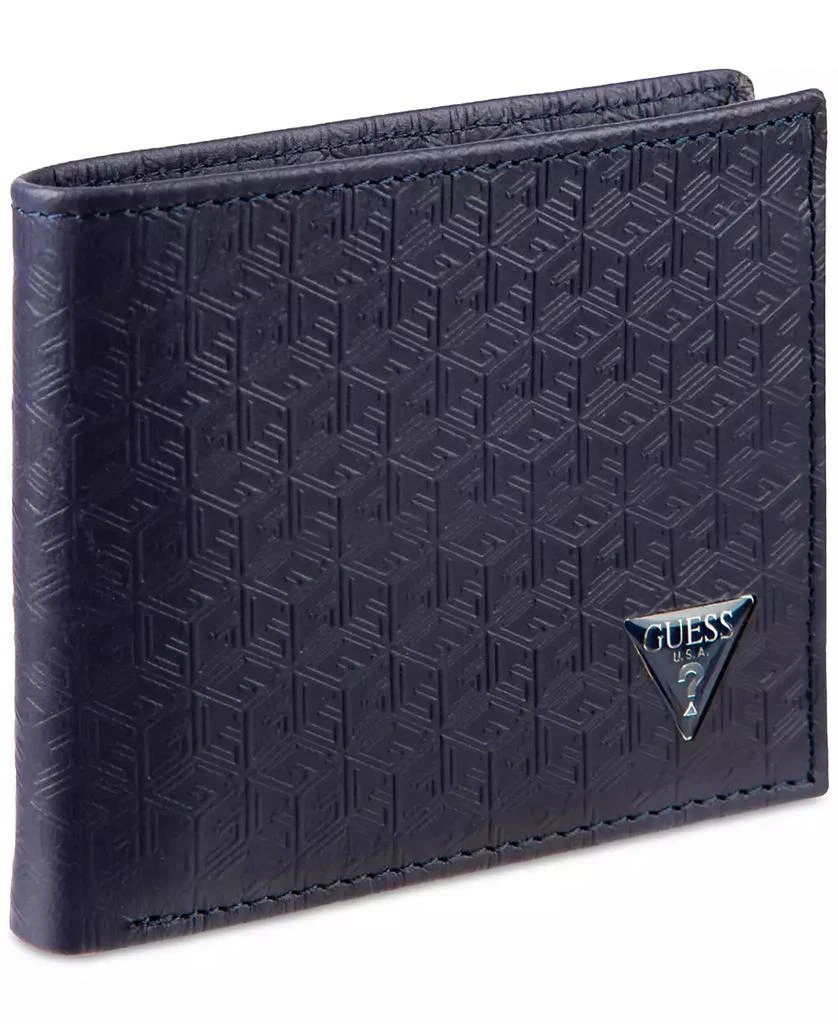 GUESS Men's Cube Embossed Leather Wallet 2