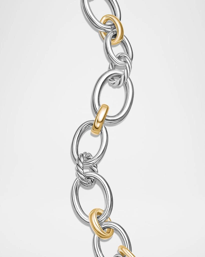 David Yurman DY Mercer Bracelet with Diamonds in Silver and 18K Gold, 25mm 5