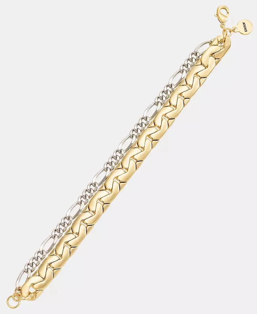 DKNY Two-Tone Multi Chain Open Drama Flex Bracelet 3