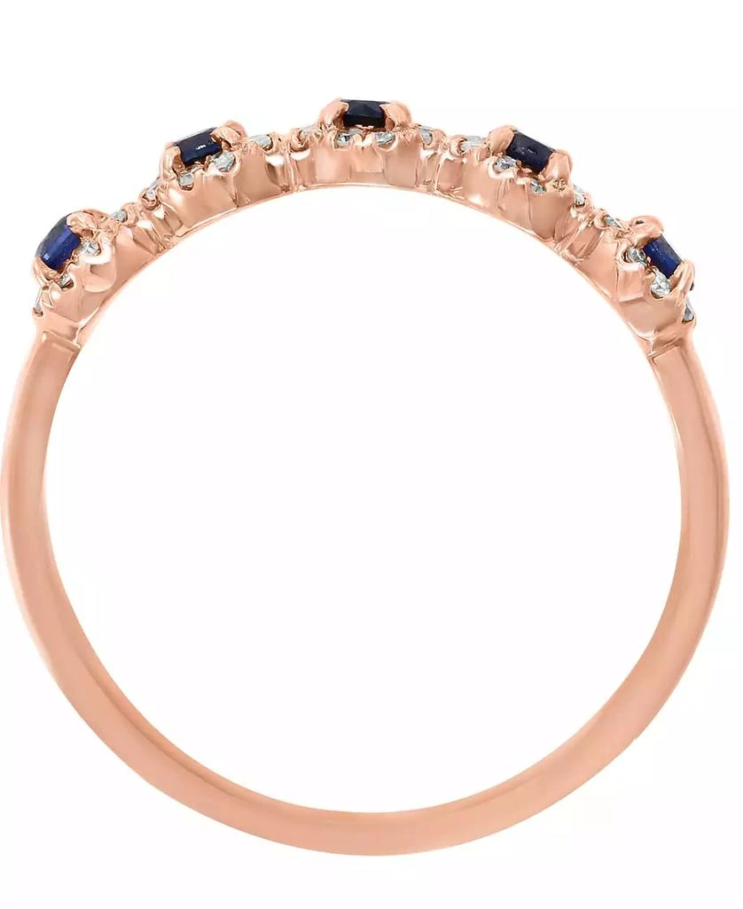 LALI Jewels Sapphire (1/3 ct. t.w.) 
Diamond (1/6 ct. t.w.) Cluster Band in 14k Rose Gold or 14k White Gold (Also Available in Ruby) 3