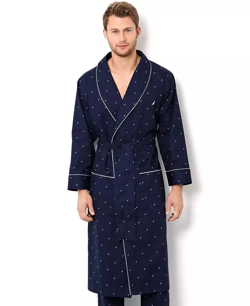 Nautica Men's Signature Light Weight Brand Icon Woven Robe 1