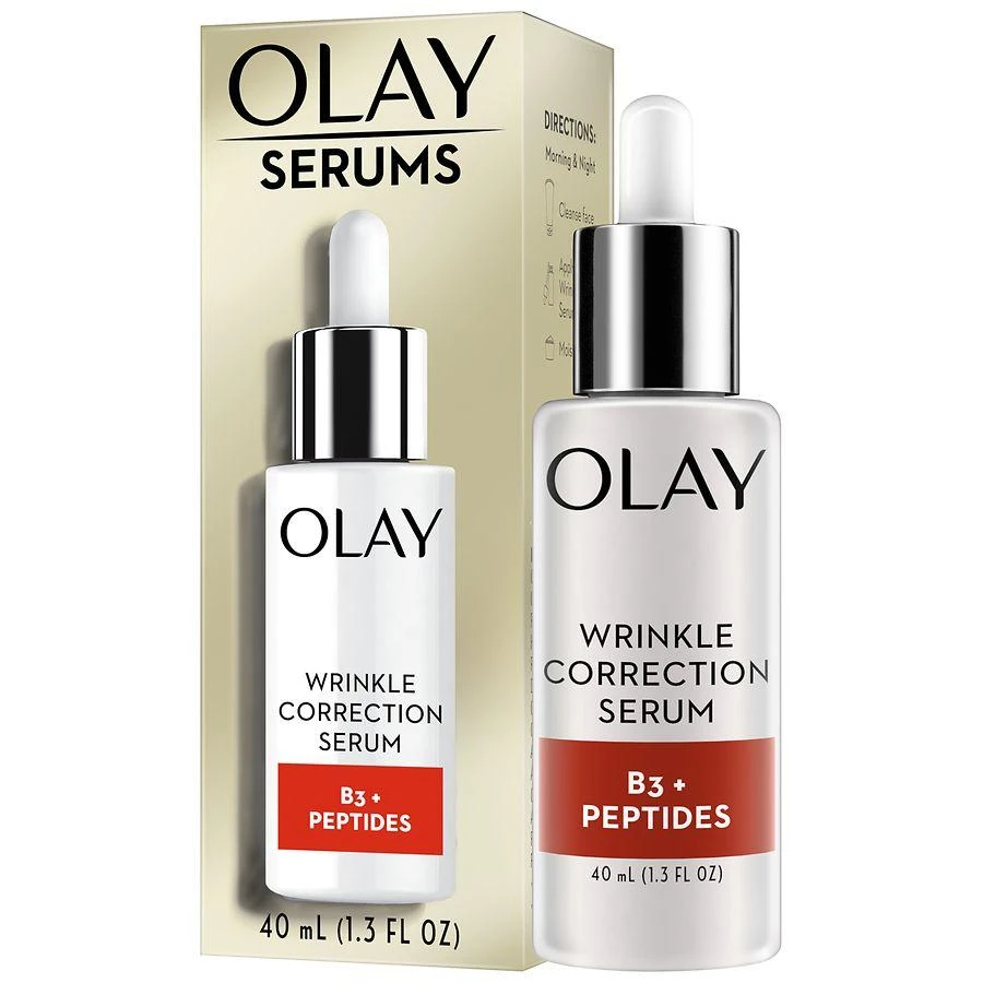 Olay Wrinkle Correction Serum with Vitamin B3+ Collagen Peptides Fragrance Free 10