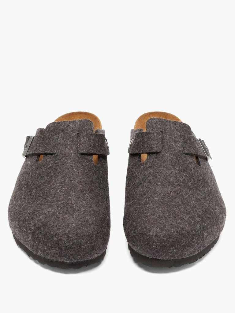 Birkenstock Boston buckled wool-felt clogs 5