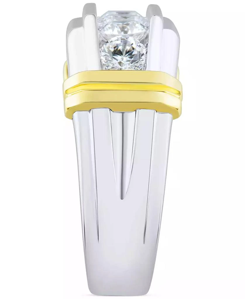 Grown With Love Men's Lab Grown Diamond Horizontal Five Stone Ring (1-1/2 ct. t.w.) in 10k Two-Tone Gold 5