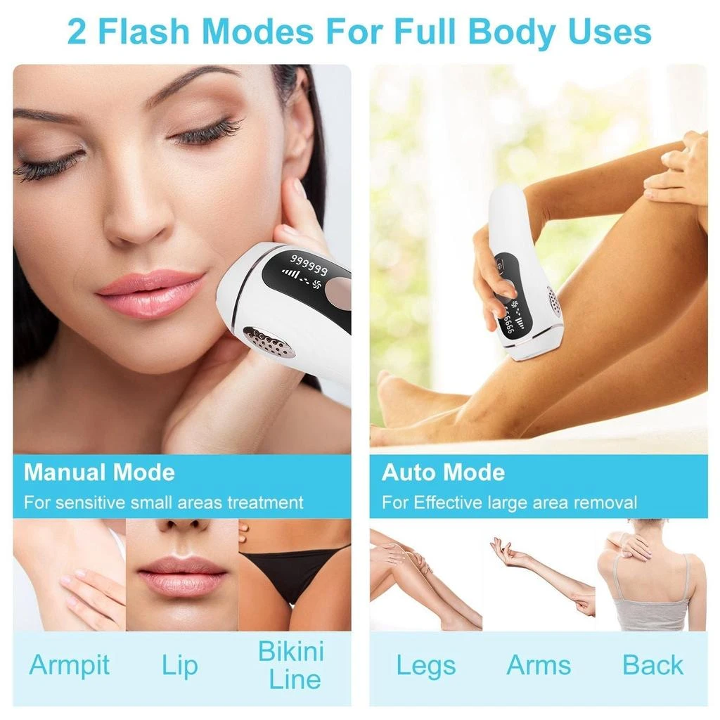 VANDL Laser Hair Removal For Woman Man Ice Cooling Permanent IPL Hair Remover with Painless 999999 Flashes Home Use Lasting Hair Reduction for Armpits Legs Arms Bikini Line 3