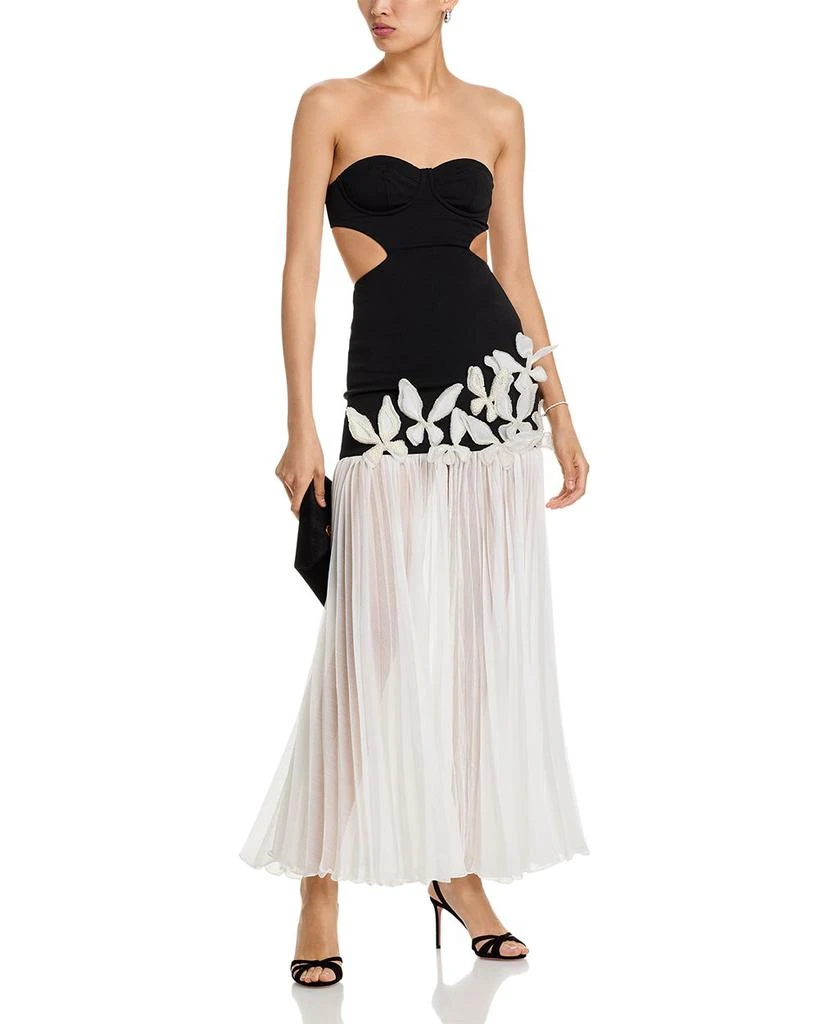 PatBO Runway Floral Strapless Dress 2
