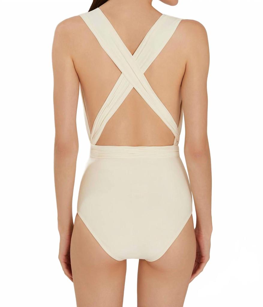 LENNY NIEMEYER Chic Multi-Way One Piece Swimsuit In Off White