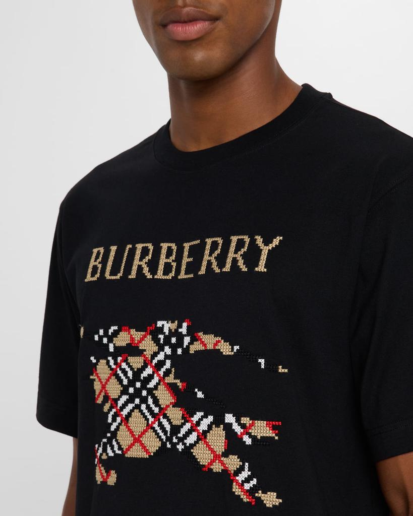 Burberry Men's Cotton Cross Stitch EKD​ Graphic T-Shirt - T