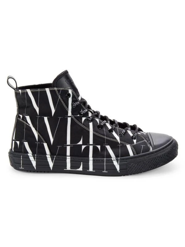 Valentino Monogram Print High Top Sneakers 1