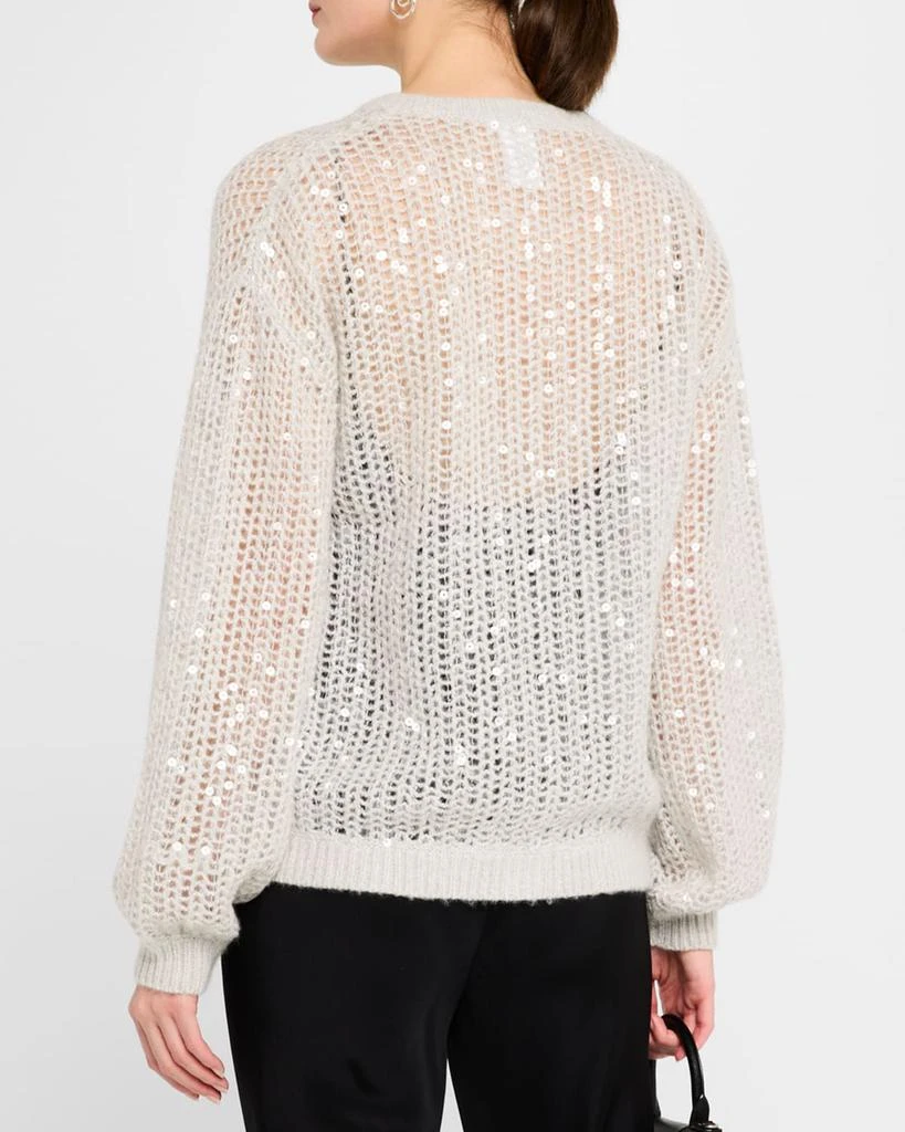TSE Cashmere Cashmere Open-Weave Sequin Cardigan 3