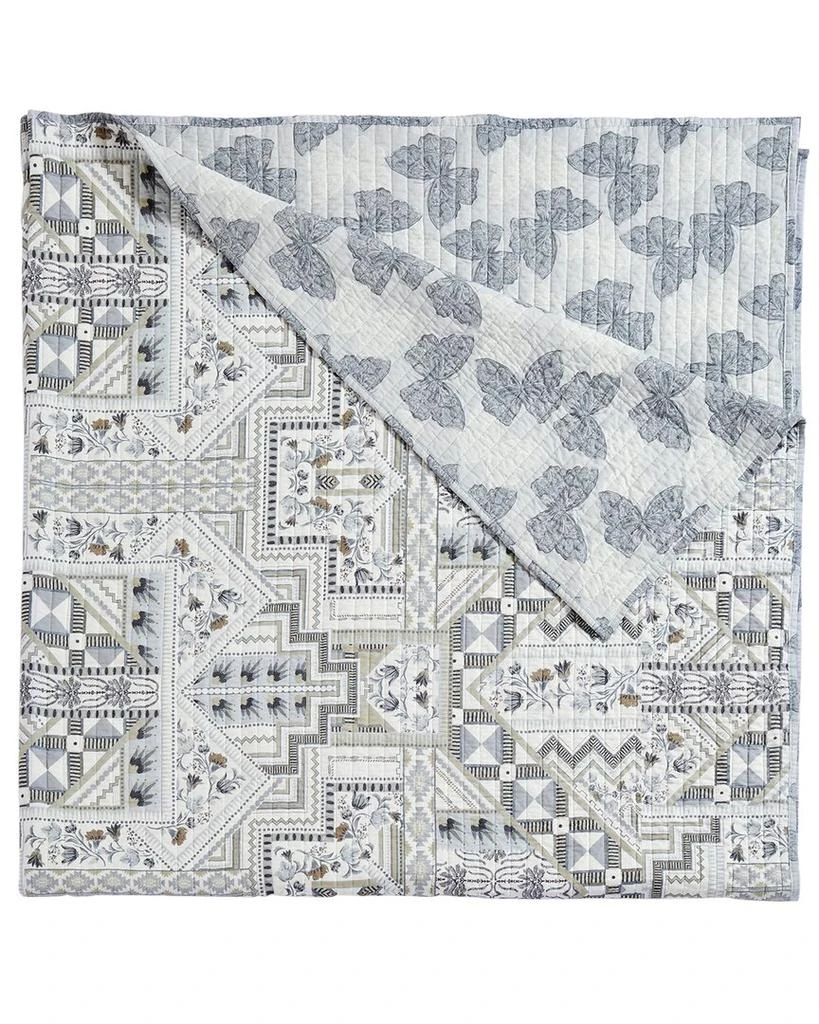 Johnny Was Santa Fe Reversible Linen-Blend Quilt 3