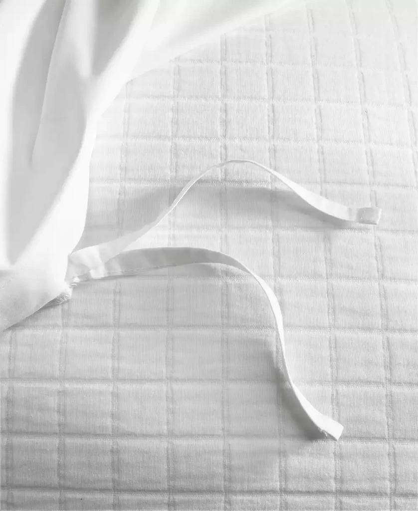 Oake Organic Cotton Check Matelassé 3-Pc. Duvet Cover Set, Full/Queen, Exclusively at Macy’s 3