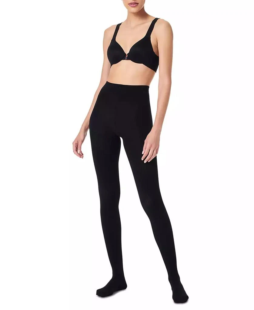 SPANX Women's Rib-Knit Shorty Shaping Tights 10474R 1