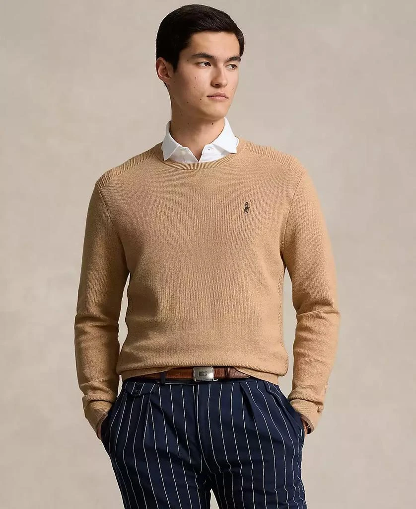 Ralph Lauren Men's Mesh-Knit Cotton Crewneck Sweater 1