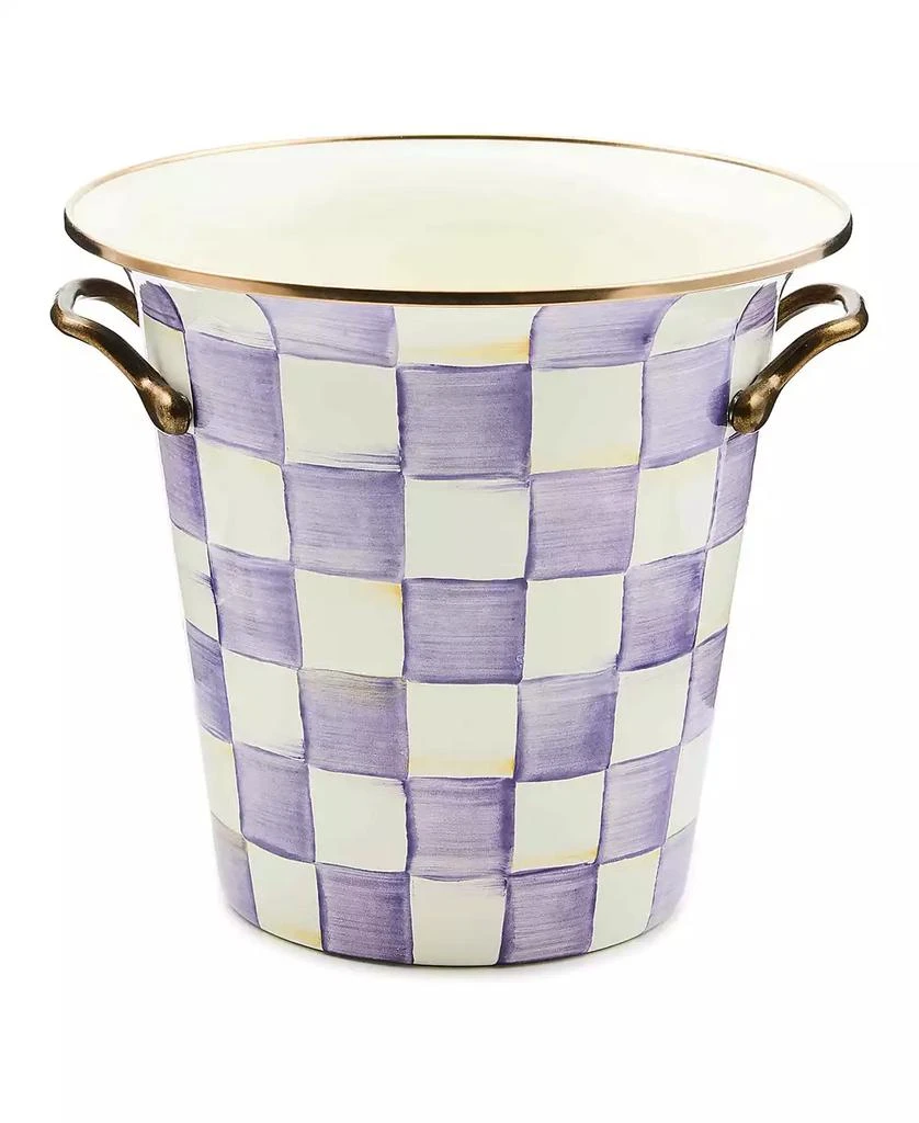 MacKenzie-Childs Violet Check Handmade Wine Cooler