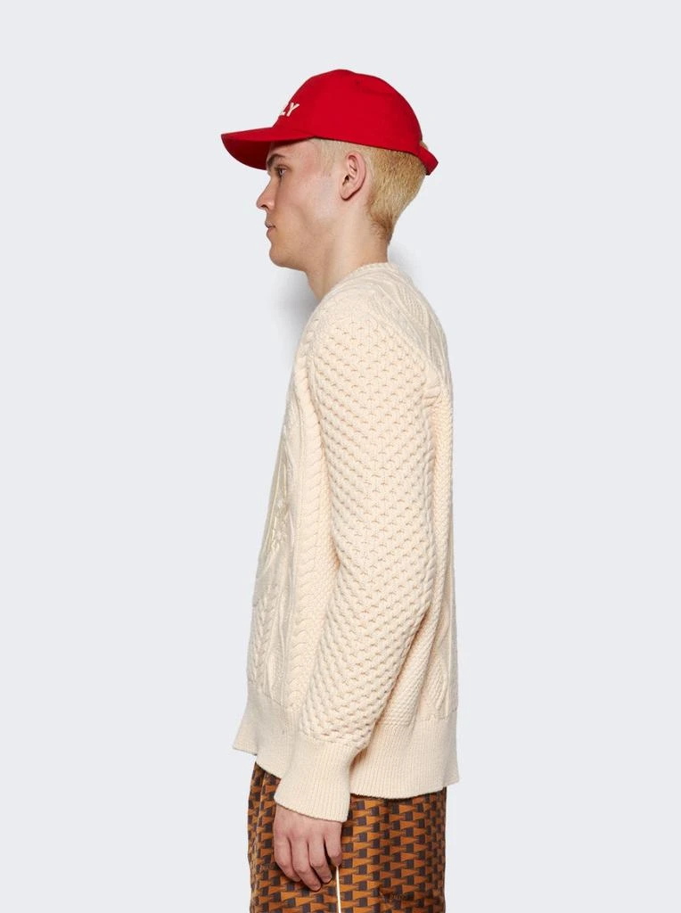 Bally Bally Knitted Wool Crewneck Sweater WHITE 3