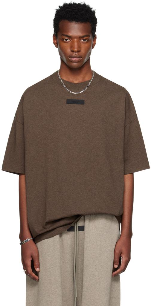 Essentials Brown Crewneck T-Shirt