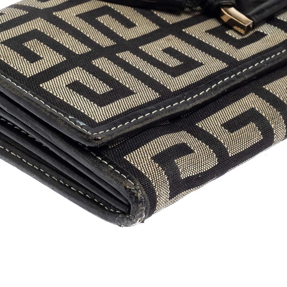 Givenchy Givenchy Black/Grey Monogram Canvas and Leather Continental Wallet 9