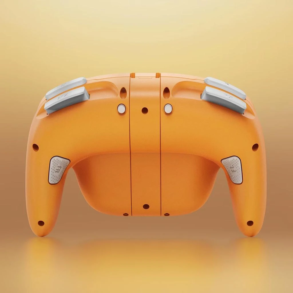 NYXI Wizard Wireless Game Controller with RGB Lighting for Nintendo Switch and PC - Orange Gamepad 5