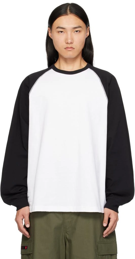 Wtaps Black & White Cut & Sewn 11 Long Sleeve T-shirt 1
