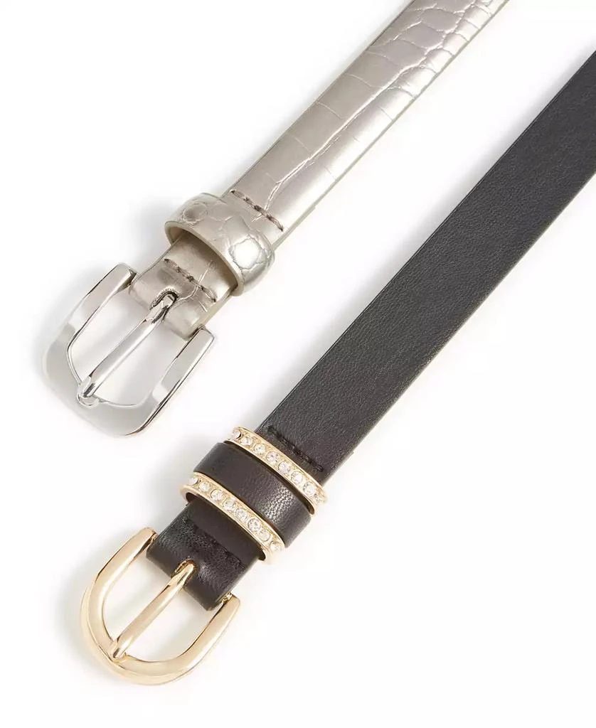 INC International Women's 2-Pc. Faux-Leather Belt Set, Created for Macy's 2