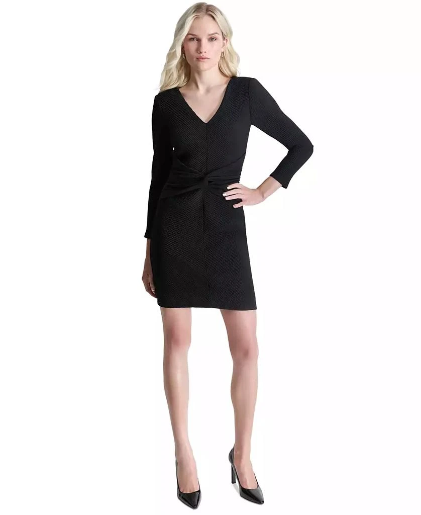 knot front bodycon dress 7Diamonds Teal Core Ribbed Tank Dress – Graif Clothing main image 0