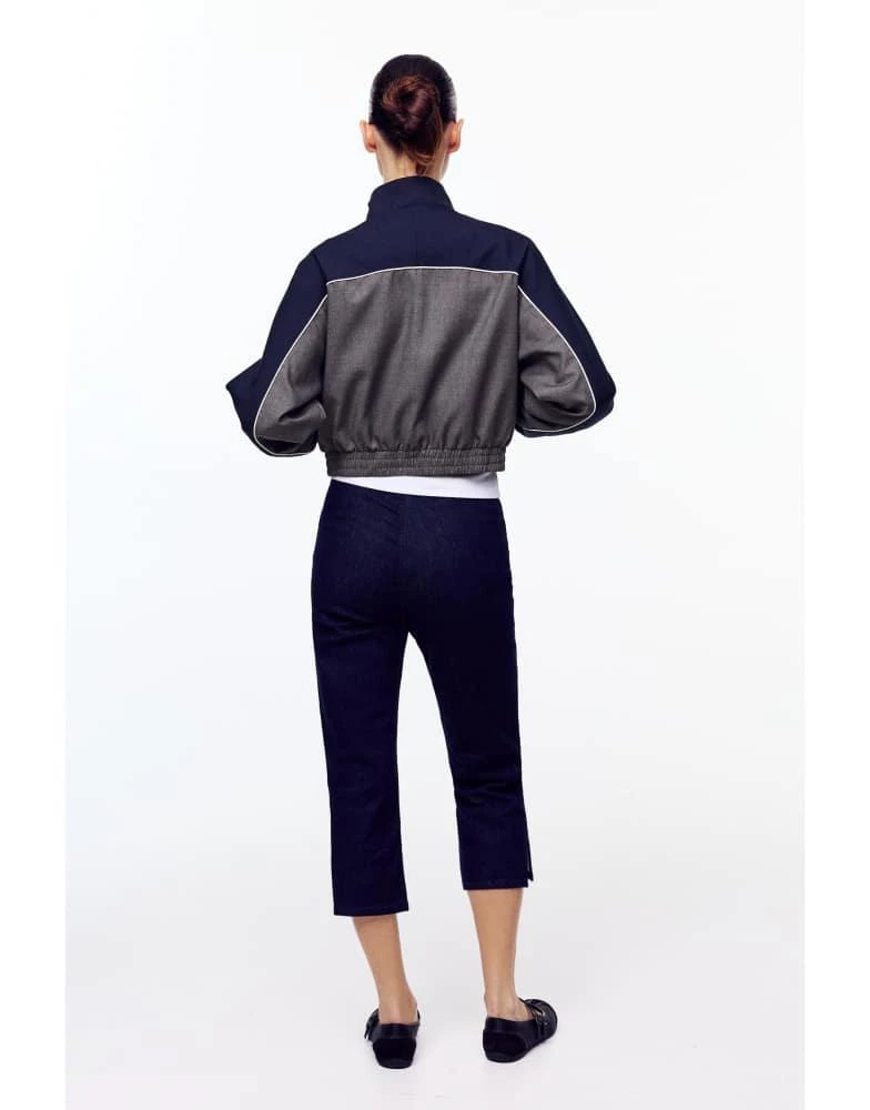 Pull&Bear Pull&Bear Combined panel jacket in pale grey 3