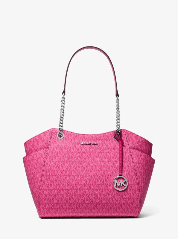 Michael Kors Jet Set Large Signature Logo Shoulder Bag 1