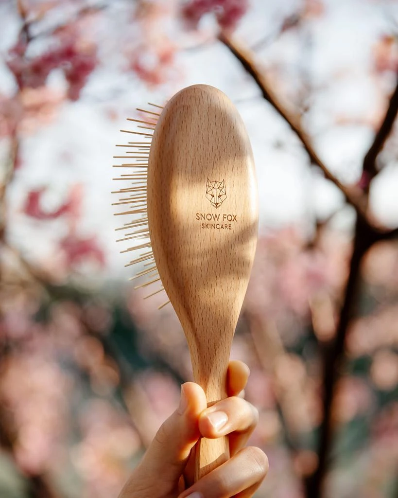SNOW FOX Gua Sha Hair and Scalp Brush Premium Wooden Edition 6