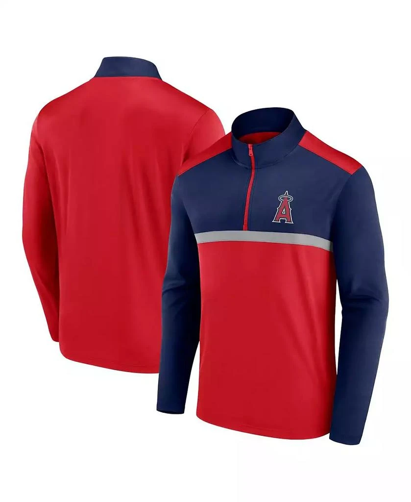 Fanatics Men's Red Los Angeles Angels Unstoppable Quarter-Zip Top 1