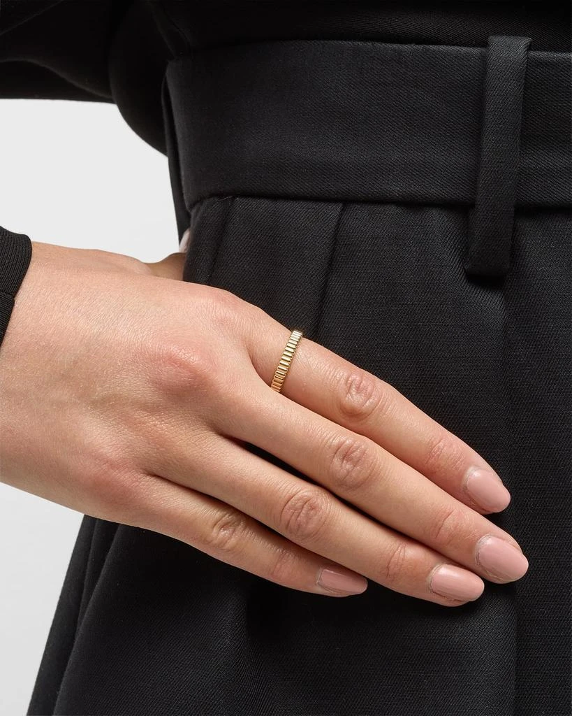 Boucheron Quatre 18K Yellow Gold Grosgrain Band Ring 2