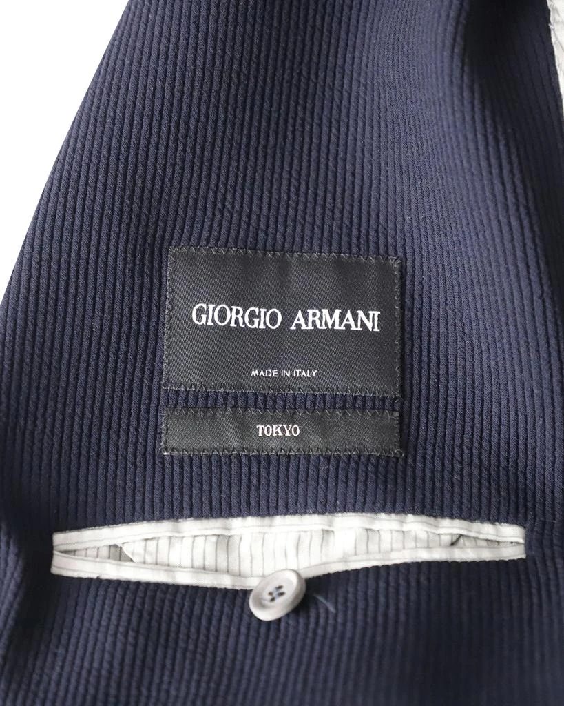 Giorgio Armani Tokyo Single-Breasted Blazer in Navy Wool 4
