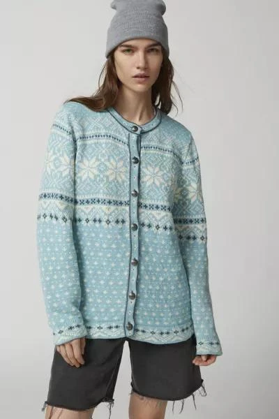 Urban Renewal Urban Renewal Vintage Fairisle Silver Button Cardigan 5