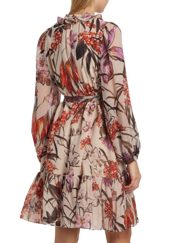 Kobi Halperin Samara Floral Waist Tie Minidress 2